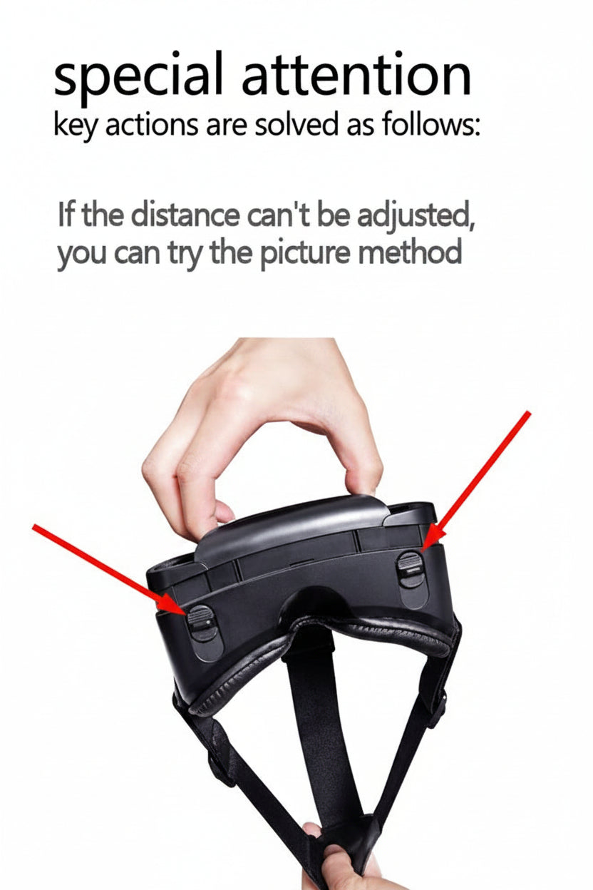 BSSJZP VR Headset with 3D Controller Adjustable HD Blu-Ray Eye Protection for 5-7 Inch Smartphones Android