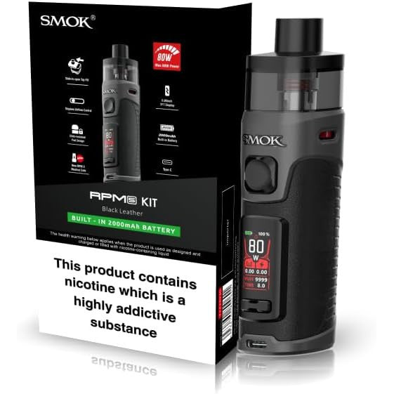 SMOK RPM 5 Black Leather 2ml Pod Kit 2000mAh Battery