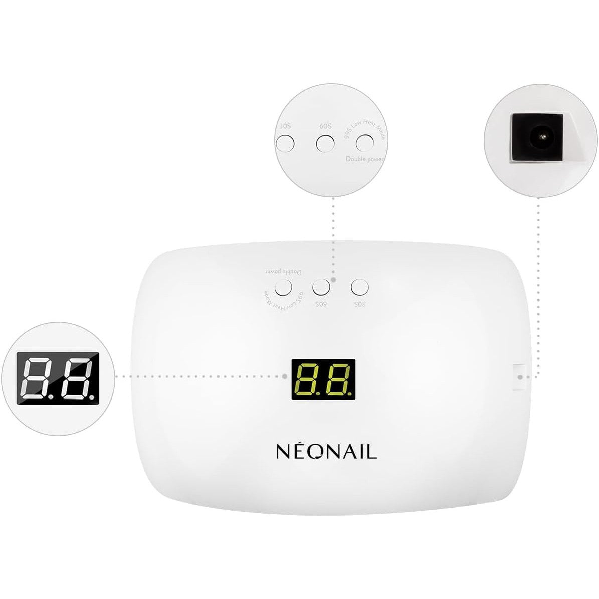NeoNail Lampe LED 22W/48W avec afficheur blanc