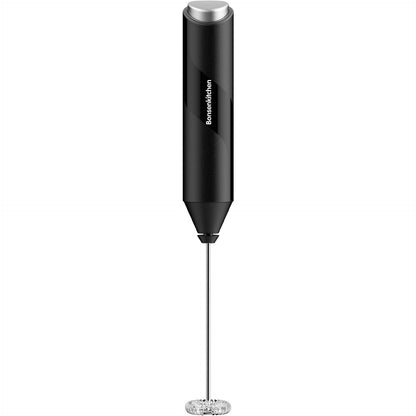 Bonsenkitchen Powerful Handheld Milk Frother with Stainless Steel Whisk – Black