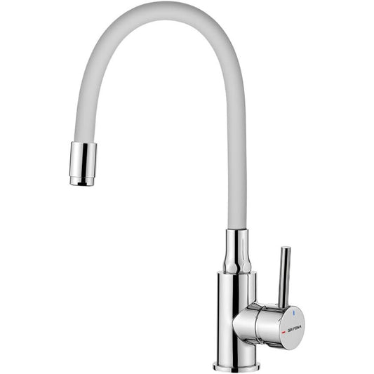 GRIFEMA G4002-2 Flexible 360° Rotatable Chrome Black Kitchen Sink Mixer Tap