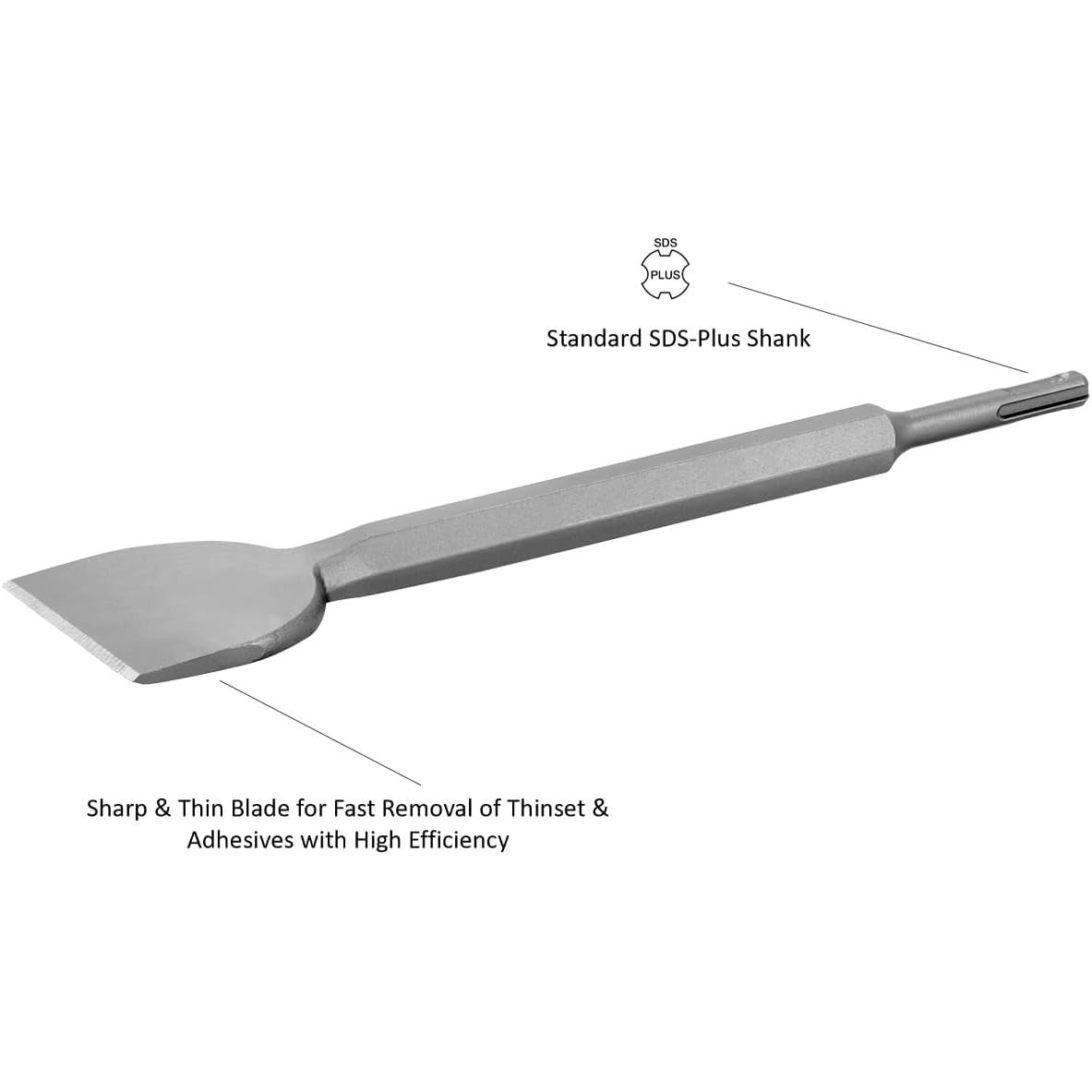 4 Inch Wide Tile & Thinset Scaling Chisel