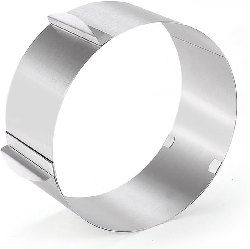 Adjustable Stainless Steel Mousse Cake Ring 16-30cm Silver