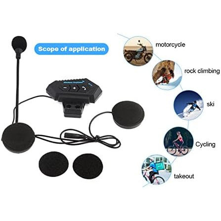 Estink BT12 Bluetooth Helmet Headset – Black, 8‑Hour Battery, Hands‑Free Calling