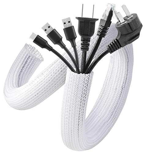 AGPTEK 2 m Cable Sleeve, 25-39 mm Self-Closing Cable Duct, Flexible Woven Cable Sheath - Gomix Brands Outlet
