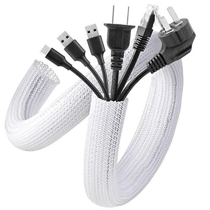 AGPTEK 2 m Cable Sleeve, 25-39 mm Self-Closing Cable Duct, Flexible Woven Cable Sheath - Gomix Brands Outlet
