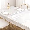 WOLTU 2mm Thick Clear PVC Tablecloth: Heavy-Duty Waterproof Rectangular Table Protector