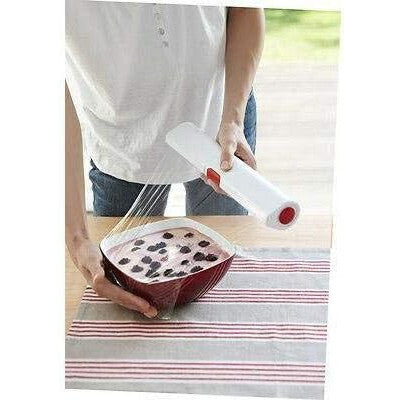 Emsa Click and Cut Foil Plastic Wrap Dispenser Orange White