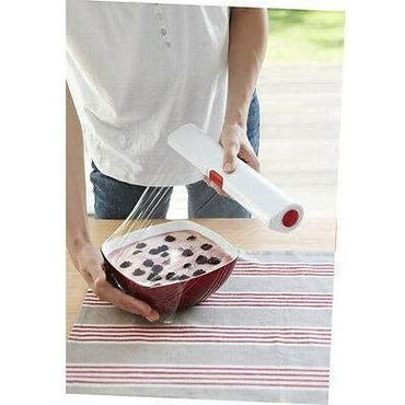 Emsa Click and Cut Foil Plastic Wrap Dispenser Orange White