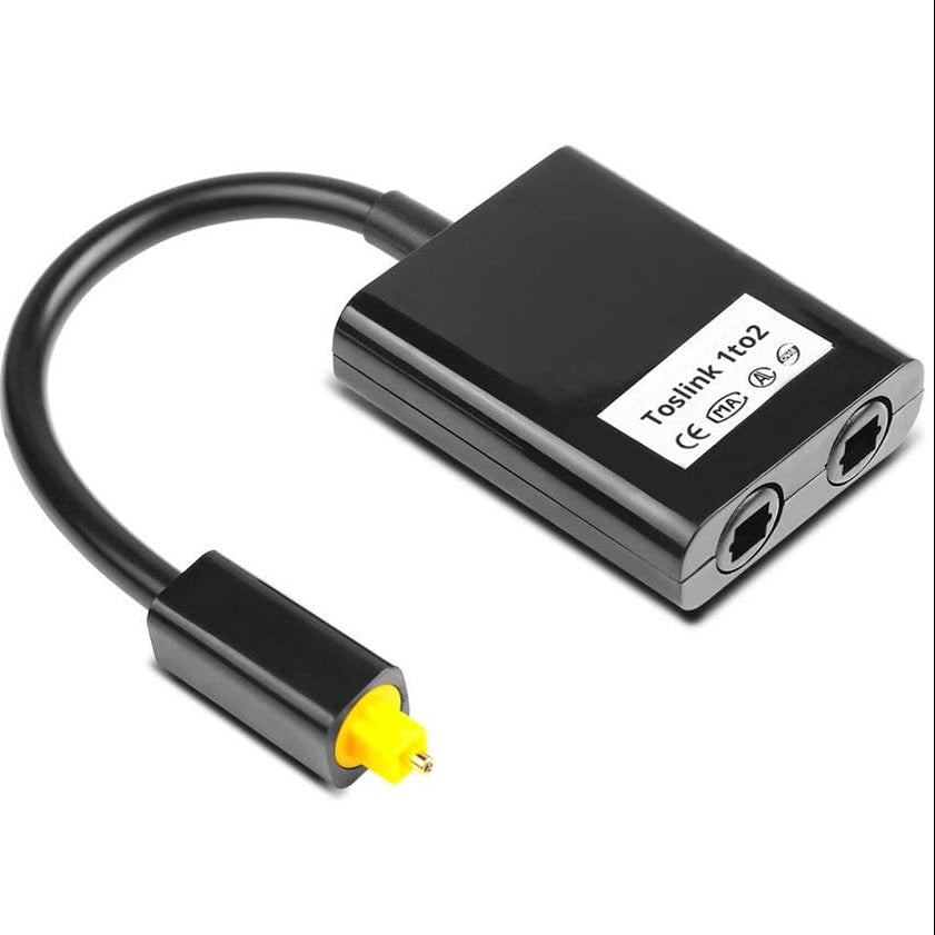 Toslink Optical Audio Splitter 1 in 2 Out