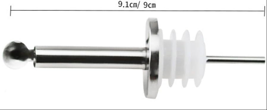 Premium Stainless Steel Wine Bottle Stoppers Set of 5 with Leakproof Pourers