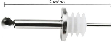 Premium Stainless Steel Wine Bottle Stoppers Set of 5 with Leakproof Pourers