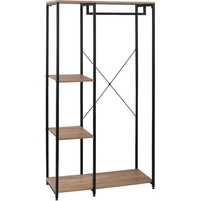 WOLTU Clothes Rack, Organized Wardrobe Stand, Laundry Rack, Open Wardrobe with 4 Shelves
