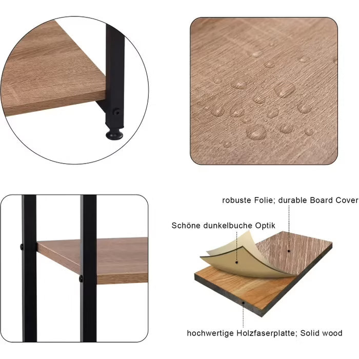 WOLTU Clothes Rack, Organized Wardrobe Stand, Laundry Rack, Open Wardrobe with 4 Shelves