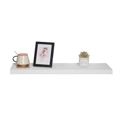 White MDF Cube Wall Shelf for Books and DVDs