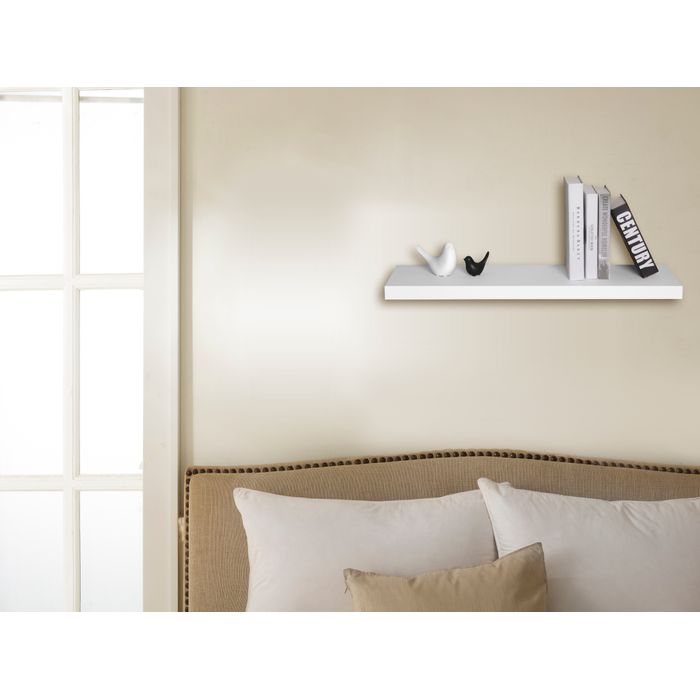 White MDF Cube Wall Shelf for Books and DVDs