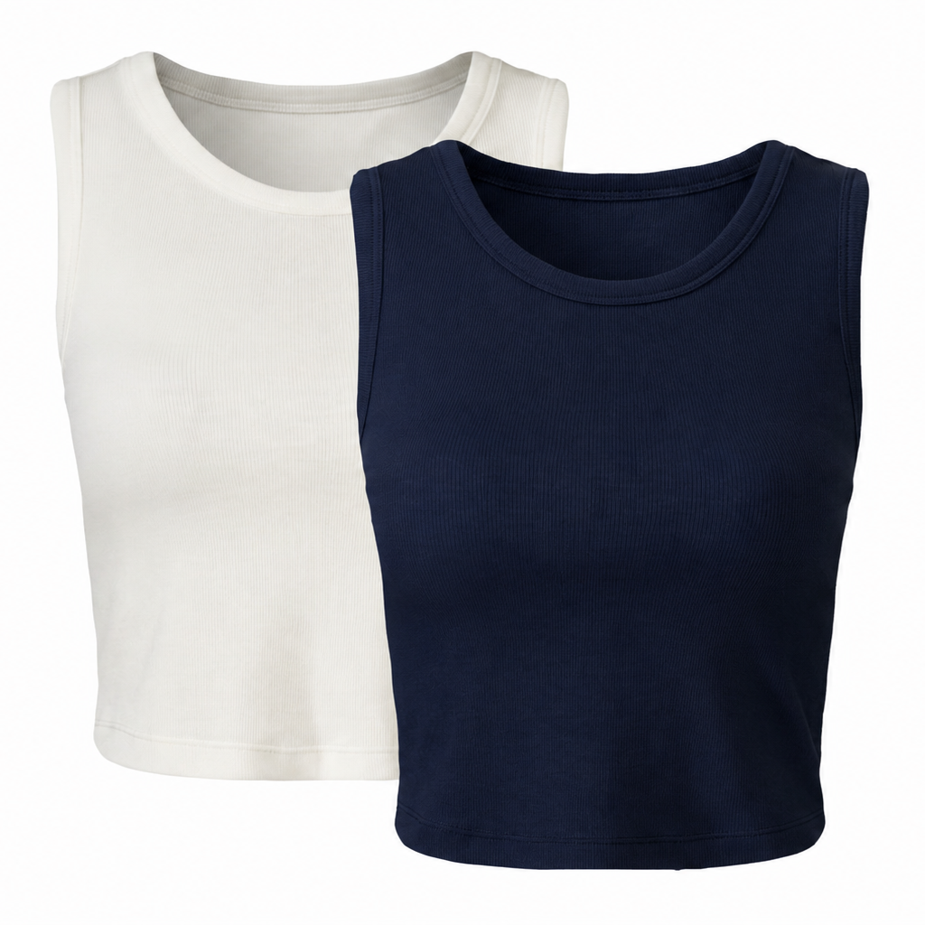 Esmara Crop Top Ribbed Tank Pack of 2