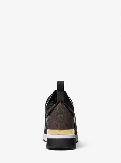 Chic Michael Kors Maven Black Mixed-Media Slip-On Trainer Sneaker for Women