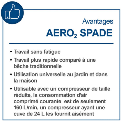 Scheppach Aero²Spade 5-in-1 Pneumatic Digging Spade with Anti-Vibration Handle