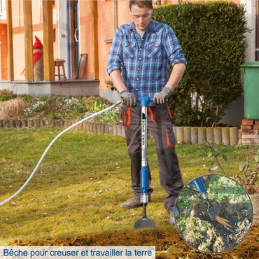 Scheppach Aero²Spade 5-in-1 Pneumatic Digging Spade with Anti-Vibration Handle