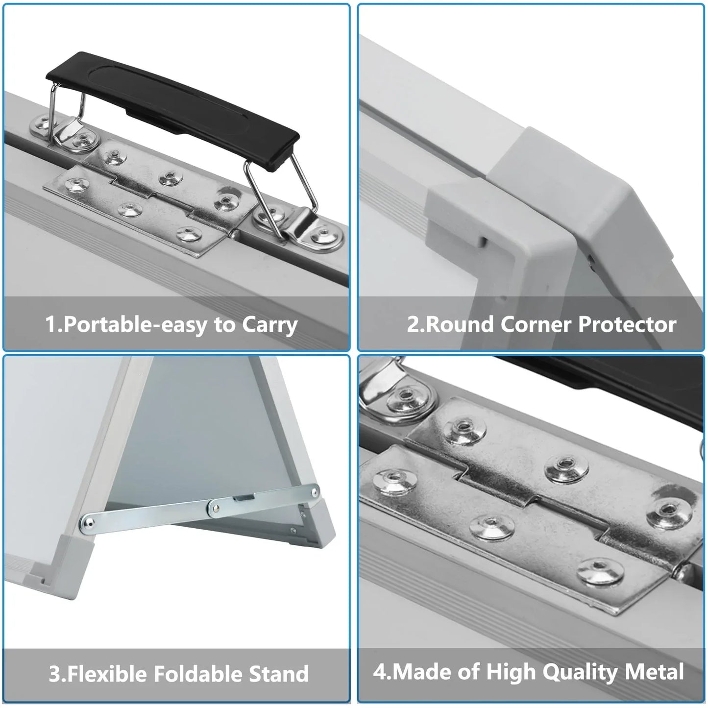 Hiziwimi Double Sided Magnetic Whiteboard Foldable Desktop Easel 40x30cm - Gomix Brands Outlet