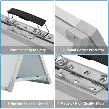 Hiziwimi Double Sided Magnetic Whiteboard Foldable Desktop Easel 40x30cm - Gomix Brands Outlet