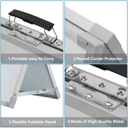 Hiziwimi Double Sided Magnetic Whiteboard Foldable Desktop Easel 40x30cm - Gomix Brands Outlet