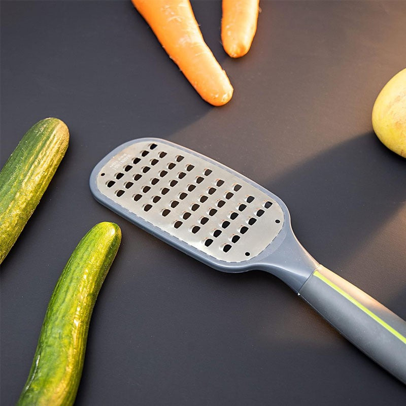 Royalford Green Line Stainless Steel Cheese Grater with Ergonomic Soft-Grip Handle