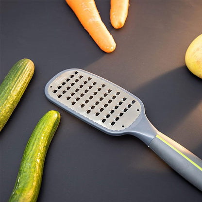 Royalford Green Line Stainless Steel Cheese Grater with Ergonomic Soft-Grip Handle