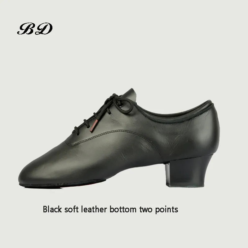 Betty Men's Professional Oxford Leather Soft Bottom Latin Ballroom Dance Shoes