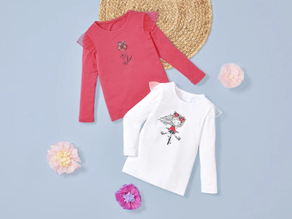 Lupilu Girls Long Sleeve T-Shirt, 2 pcs