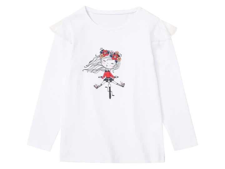 Lupilu Girls Long Sleeve T-Shirt, 2 pcs
