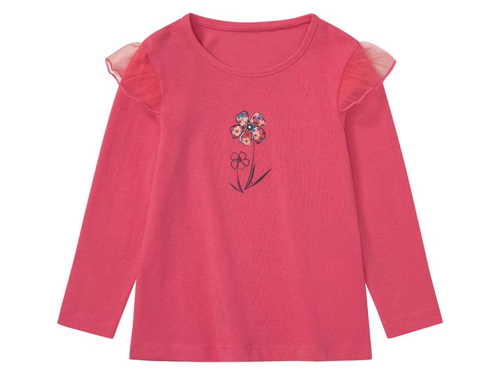 Lupilu Girls Long Sleeve T-Shirt, 2 pcs