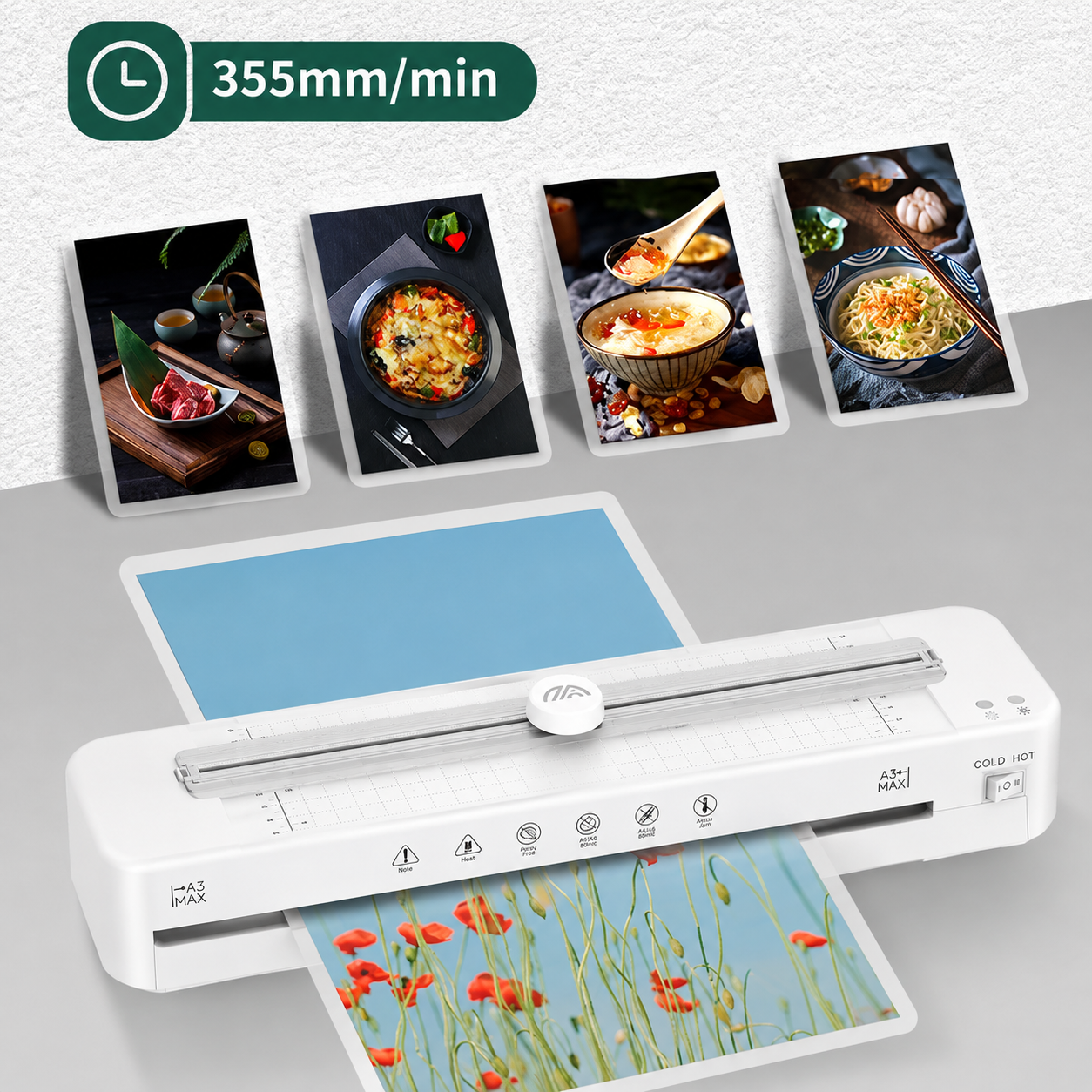 Laminator A3 FNL011 Photo Laminator Hot/Cold Laminating Machine ABS Button