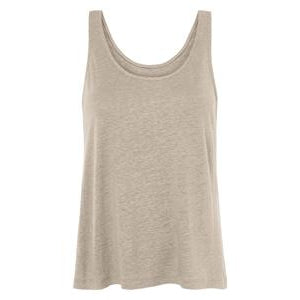 Esmara Women's Lightweight Linen Taupe Top XS (32/34)