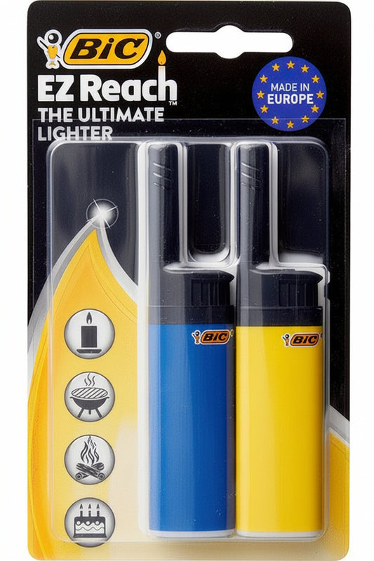 Bic Ez Reach Ultimate Lighters Pack 2 Pieces