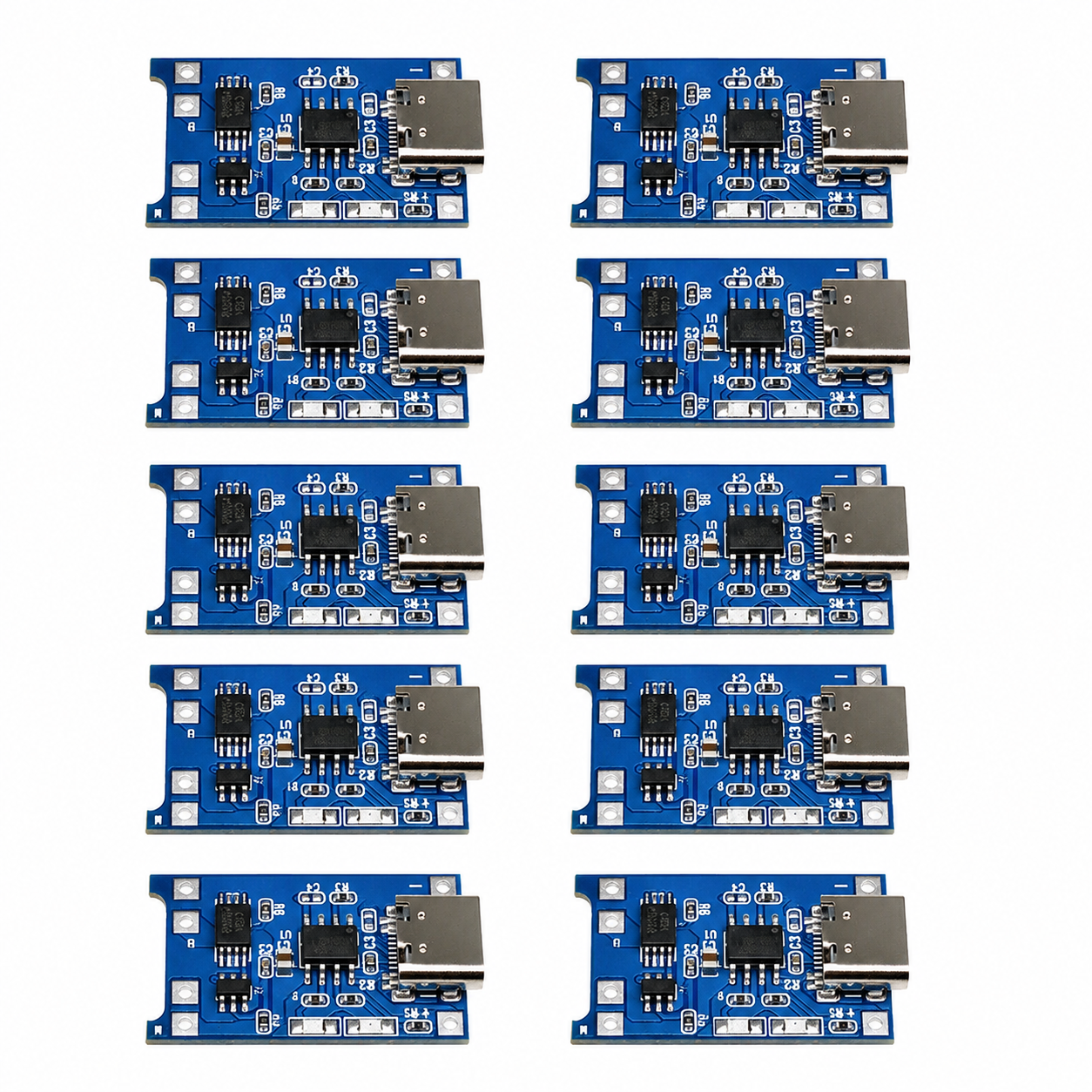 Lithium Battery Charging Board Module Type-C USB 5V 1A 18650 TP4056 - 10Pack
