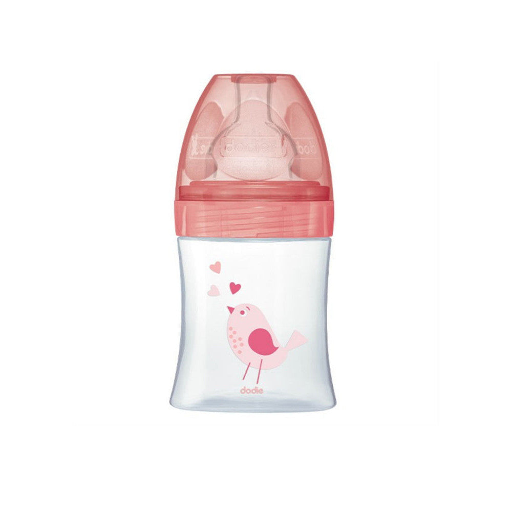 Dodie Anti-Colic Sensation+ Baby Bottle 5oz (0-6m) - Rose Garden