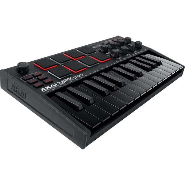 Akai MPK Mini Mk3 Black SE Portable MIDI Keyboard Controller for Producers