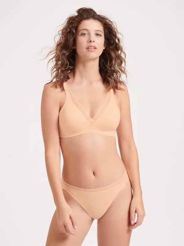 Sloggi Body Adapt Twist T-Shirt Bra: Seamless Comfort, Adaptive Fit, Powder Orange