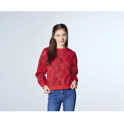 Disney 426434 Women's Mickey Mouse Fleece Sweatshirt Red