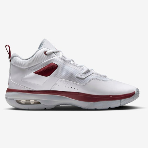 Jordan Stay Loyal 3 Men's Basketball Shoes - White/Wolf Grey/Team Red