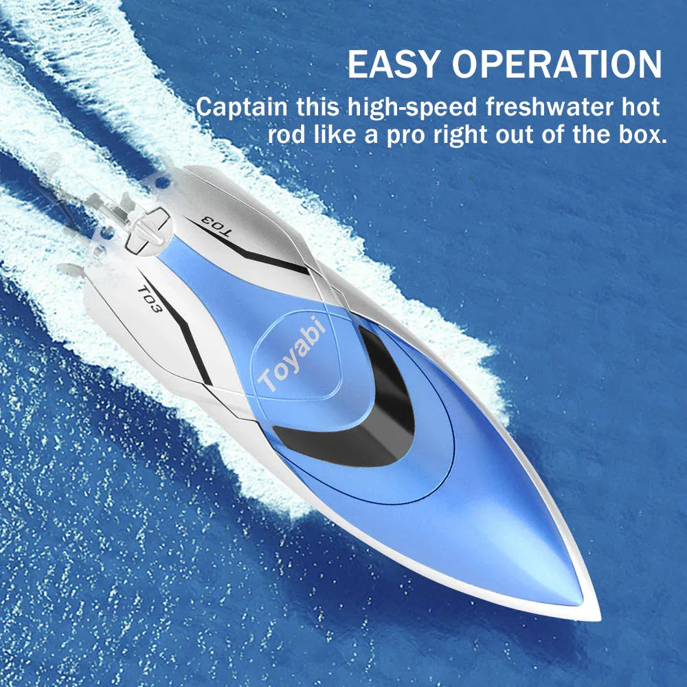 GizmoVine 2021 T03 High-Speed RC Boat with Extra Battery - Gomix Brands Outlet