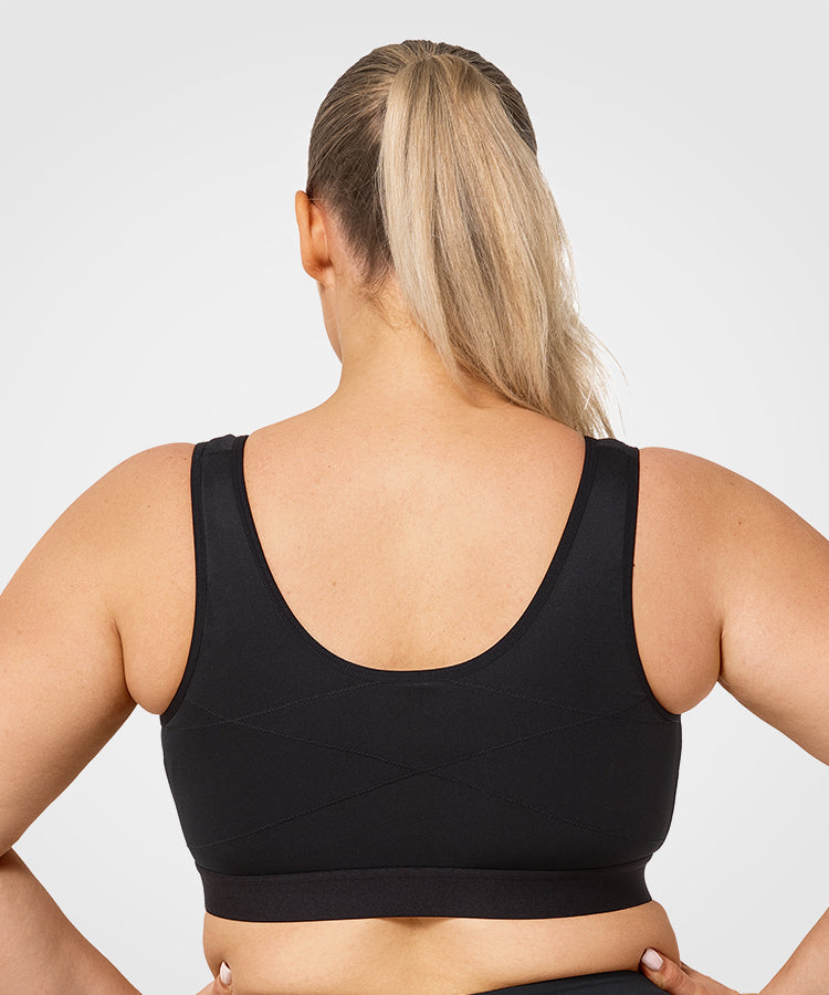 Power Classic Zip High Support Running Bra – Black