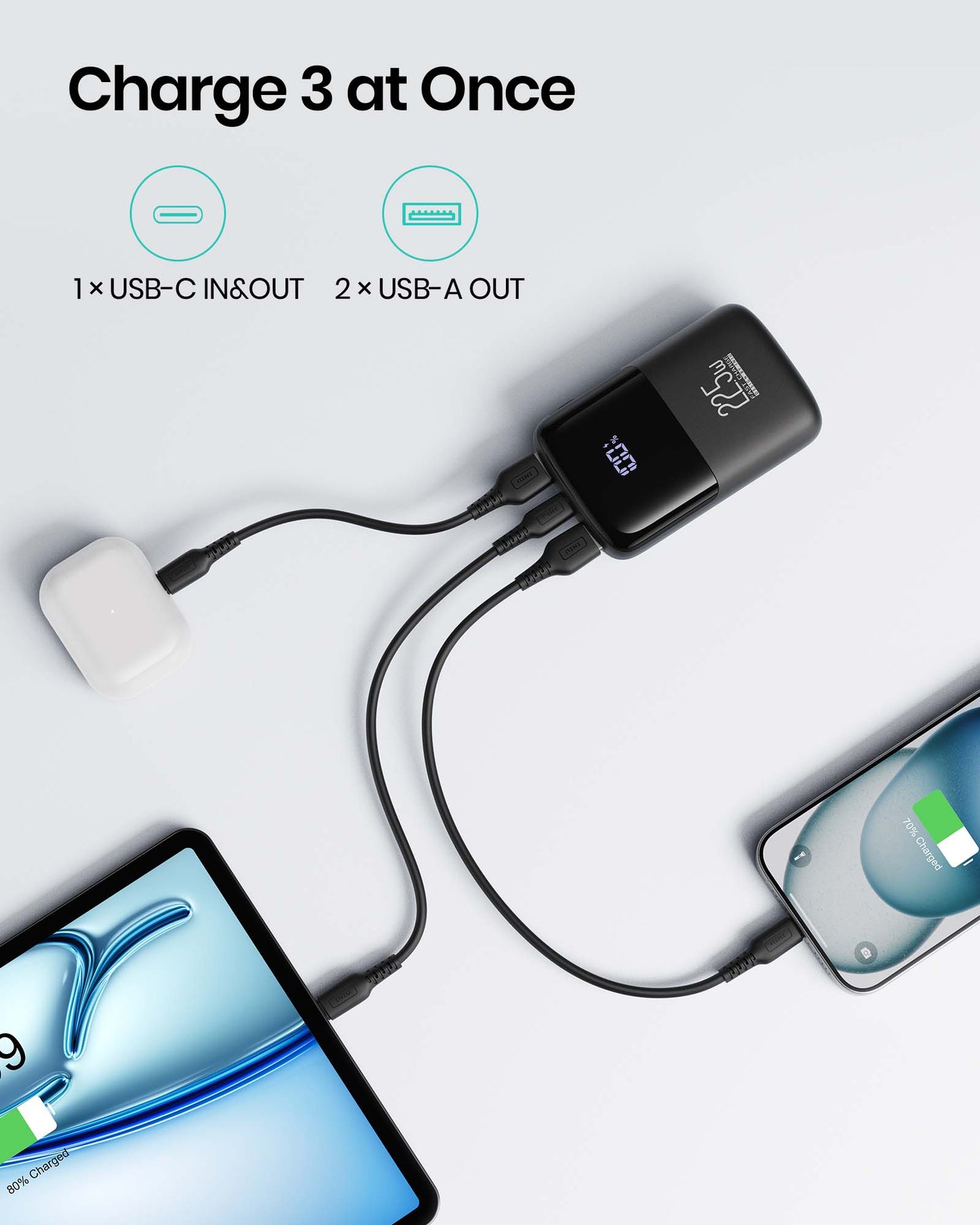 INIU B61 Carry Slim 10000mAh 22.5W Power Bank