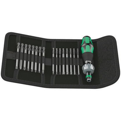Wera Kraftform Kompakt 60 KK 17-Piece Screwdriver Bit Set with Rapidaptor Holder