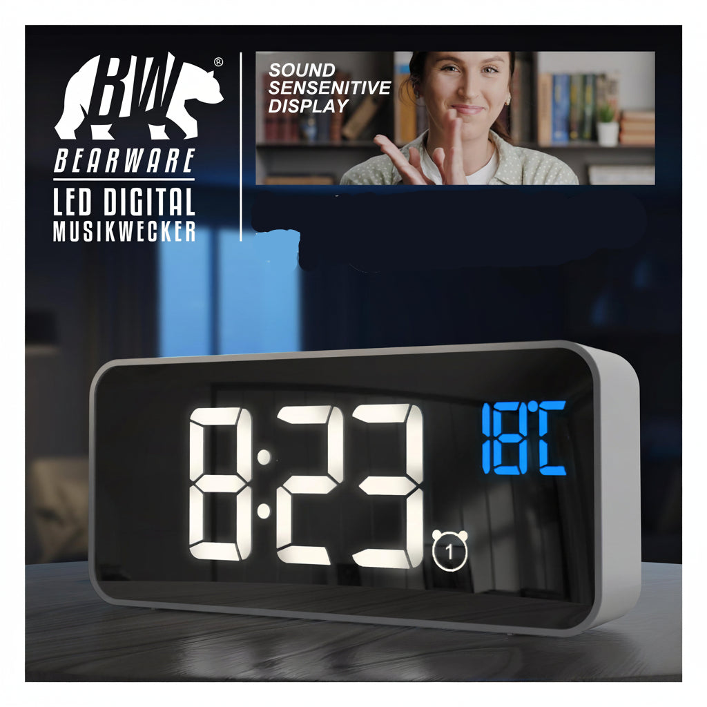 Bearware Music Alarm Clock White