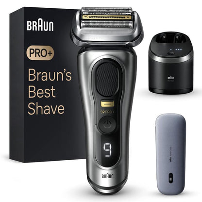 Braun Series 9 Pro+ 9577cc Electric Shaver, Foil Trimmer, Cleaning Station, PowerCase