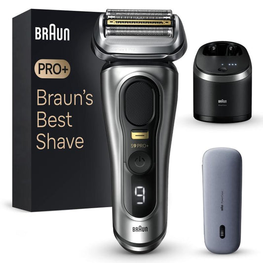 Braun Series 9 Pro+ 9577cc Electric Shaver, Foil Trimmer, Cleaning Station, PowerCase