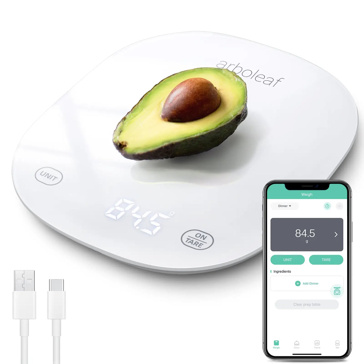 Arboleaf CK10G Smart Food Scale with App